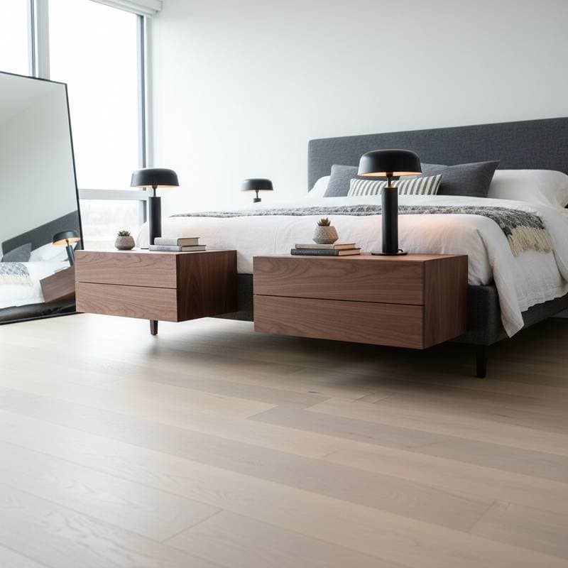 Featured image for Floating Nightstands Clear Floor Space in Small Rooms