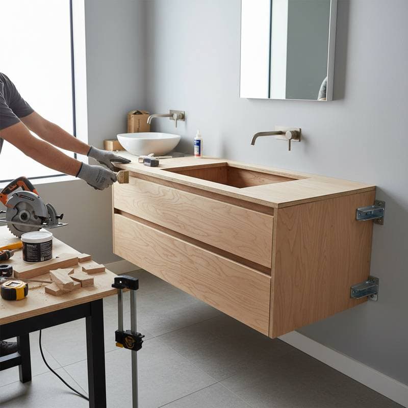 Featured image for Build a Floating Vanity for Under $1,200 This Weekend