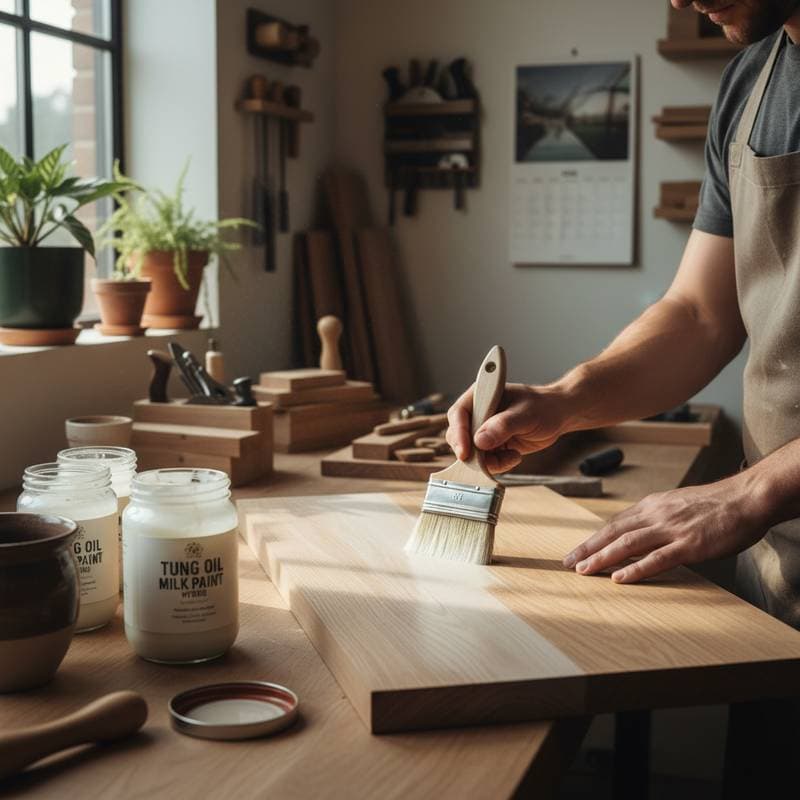 Featured image for Tung Oil Milk Paint Cuts Finish Time in Half