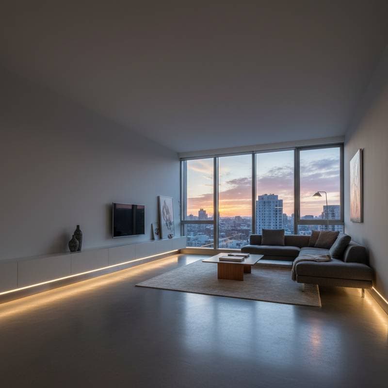 Featured image for Hidden LED Baseboards Cut Evening Light Costs 40%