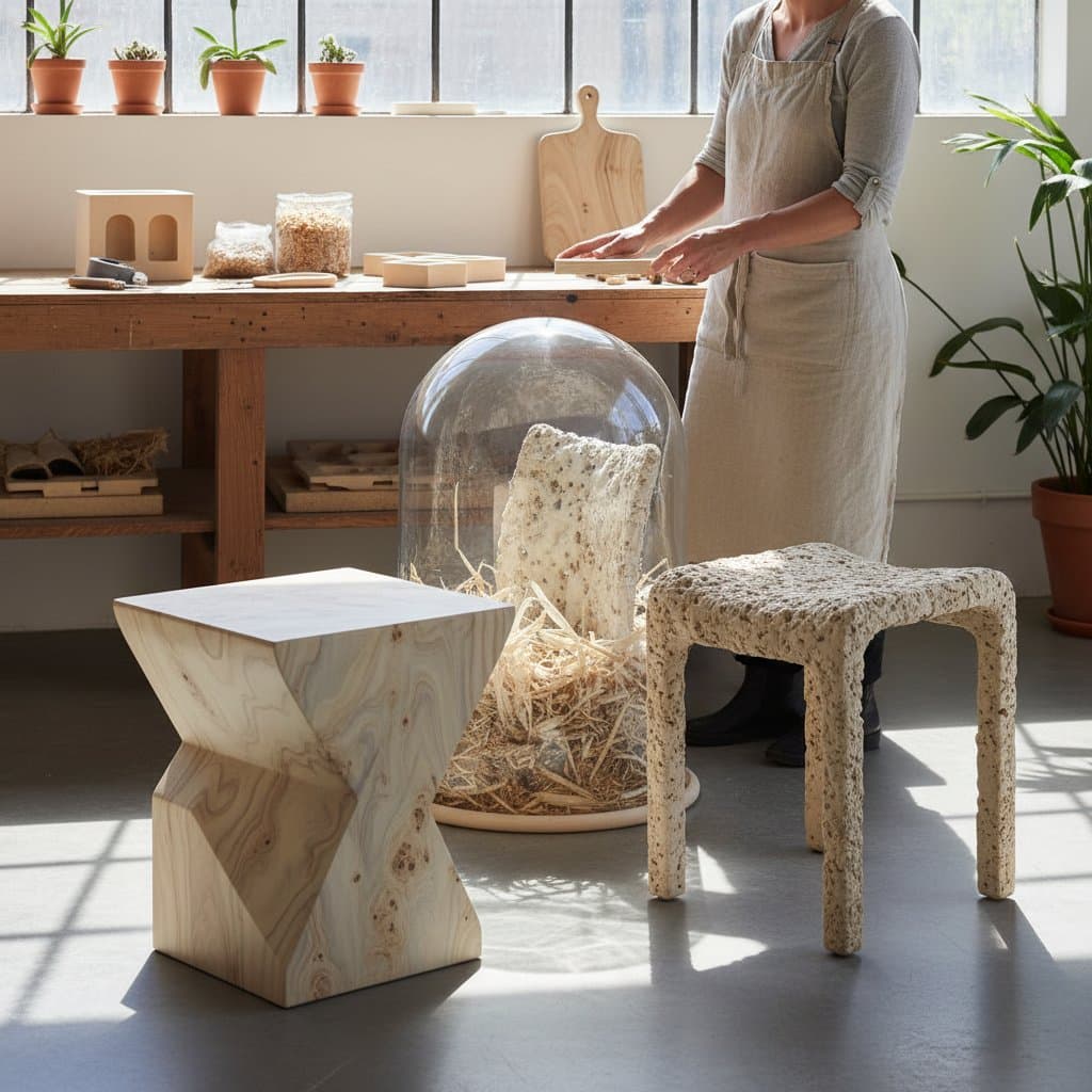 Featured image for Mycelium Furniture: Growing Wood from Agricultural Waste