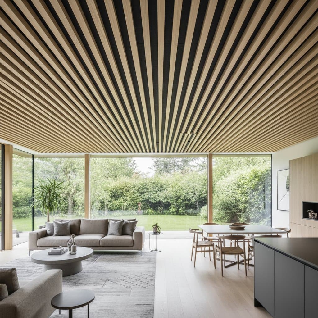 Featured image for Wood Slat Ceilings Cut Echo by 70 Percent