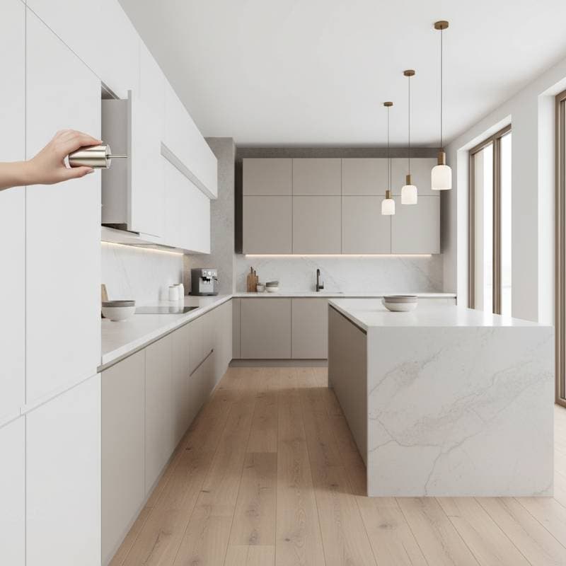 Featured image for Magnetic Push Hardware Transforms Cabinet Design