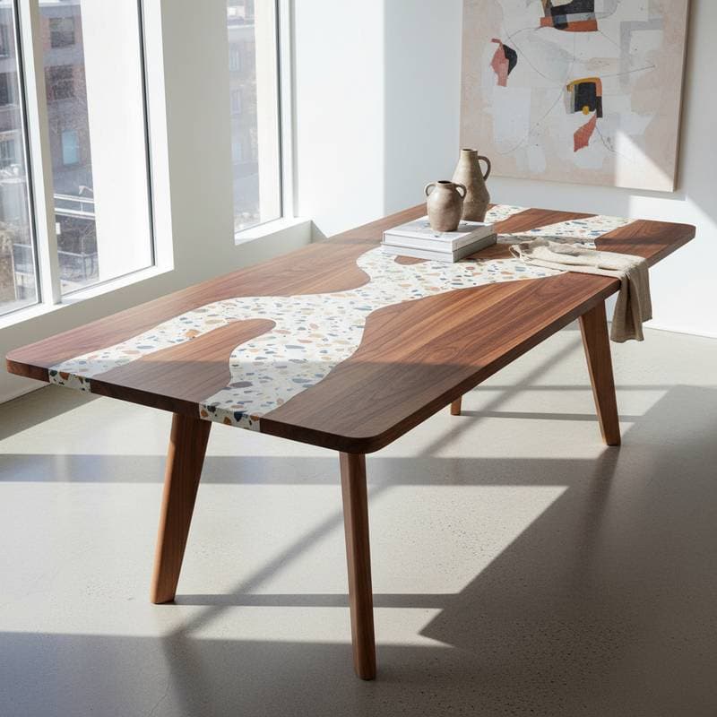 Featured image for Terrazzo Inlays Merge Stone and Wood in 2026 Furniture