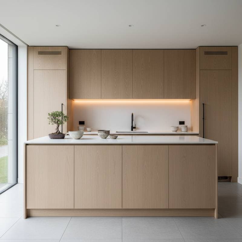 Featured image for Push-to-Open Cabinets Define Japandi Minimalism