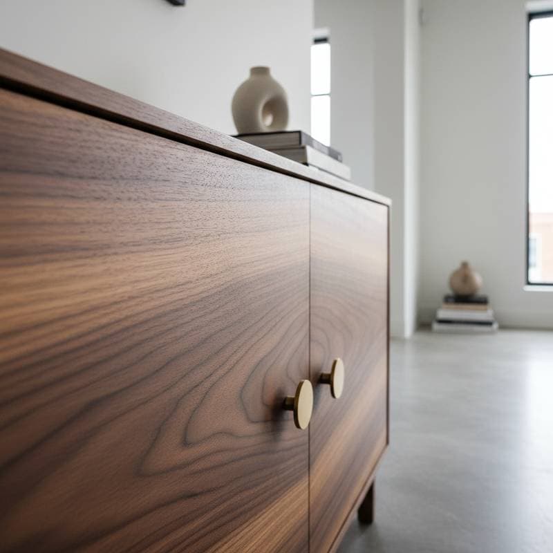 Featured image for Venetian Plaster Now Mimics Rich Wood Grain on Furniture