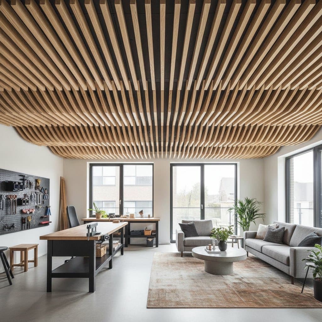 Featured image for Wooden Baffles Solve Echo in Open Floor Plans
